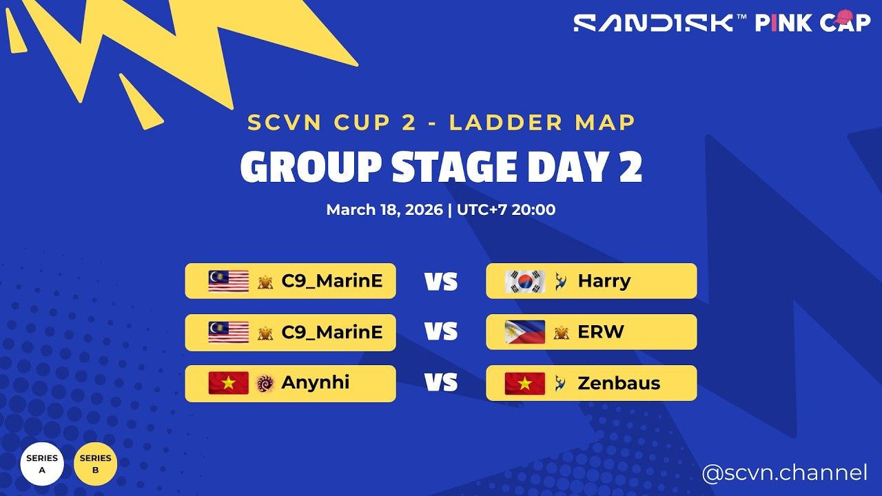 SCVN CUP 2 - DAY 2 | Ladder Map - Series B | BO2 Group Stage