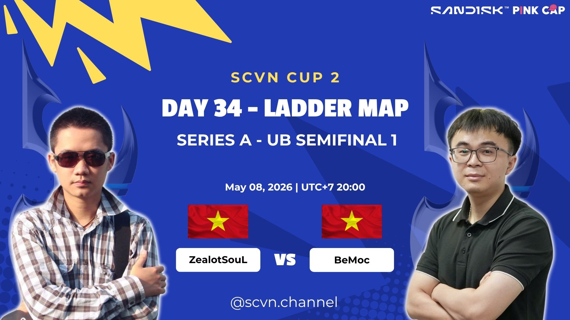 SCVN CUP 2 - DAY 34 | ZealotSouL (P) vs BeMoc (P) | Series A - Upper Bracket Semifinal 1