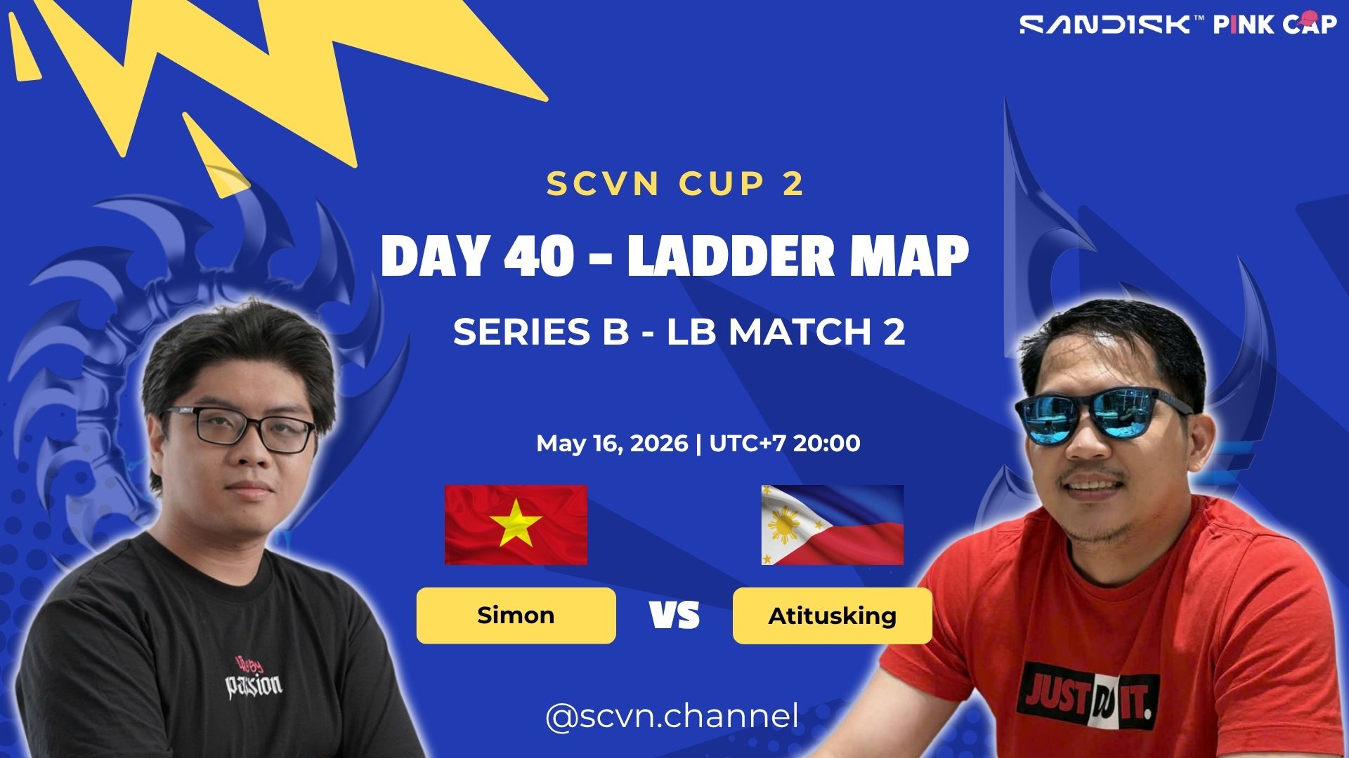 SCVN CUP 2 - DAY 40 | Simon (Z) vs Atitusking (P) | Ladder Map Series B – LB Match 2