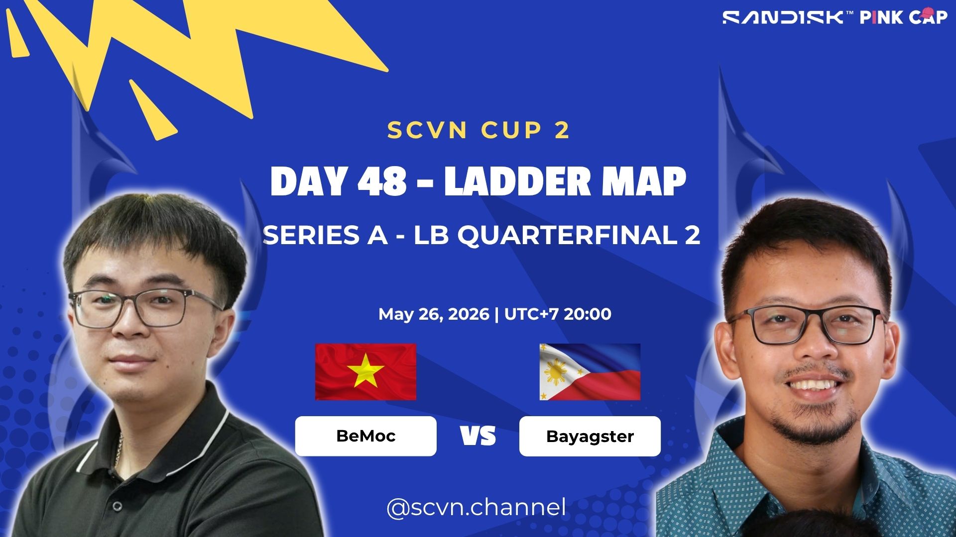 SCVN CUP 2 - DAY 48 | BeMoc vs Bayagster | Ladder Map Series A – LB Quarterfinal 2