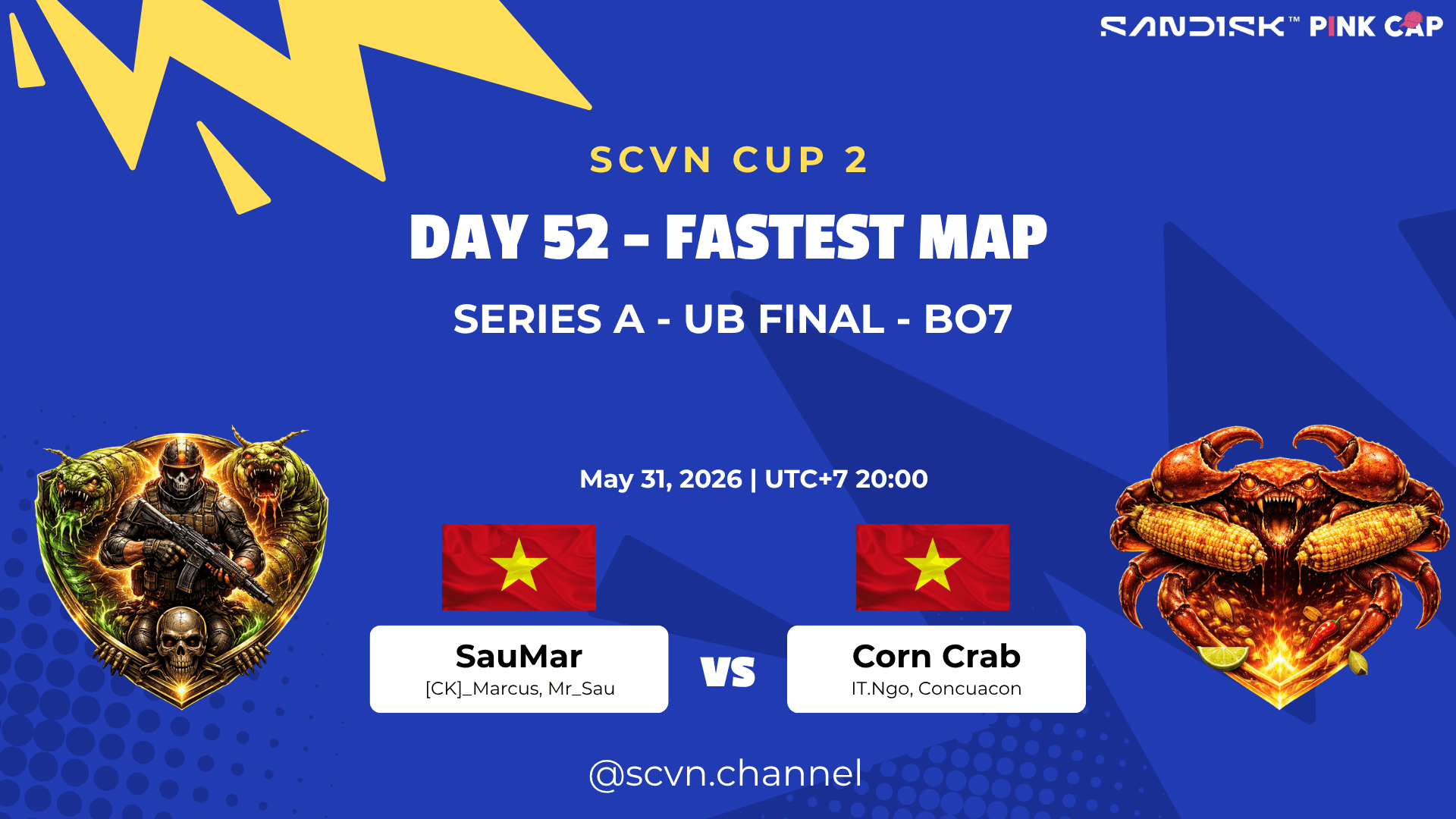 SCVN CUP 2 - DAY 52 | SauMar vs Corn Crab | Fastest Map Series A – UB Final