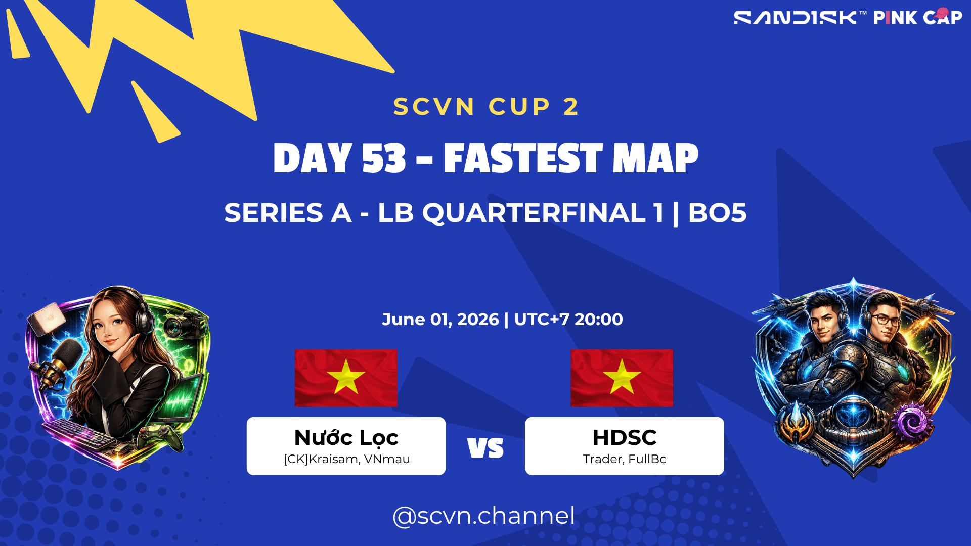 SCVN CUP 2 - DAY 53 | Nước Lọc vs HDSC | Fastest Map Series A – LB Quarterfinal 1 (BO5)