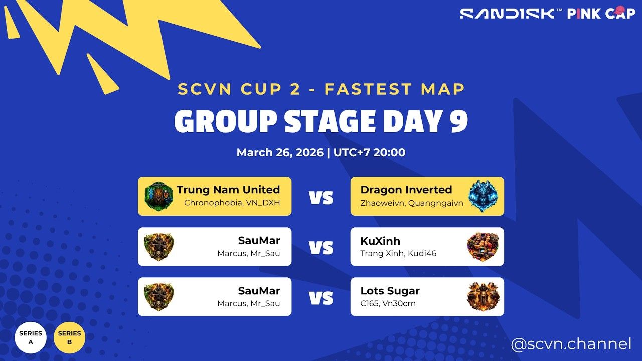 SCVN CUP 2 - DAY 9 | Fastest Map - Group Stage